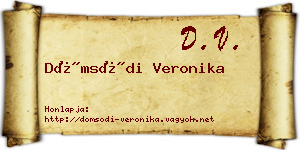 Dömsödi Veronika névjegykártya