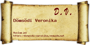 Dömsödi Veronika névjegykártya
