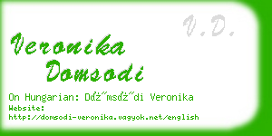 veronika domsodi business card